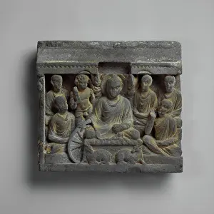 Written Prints: Vajrapani Attends the Buddha at His First Sermon ca