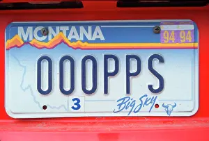Communications Prints: Vanity License Plate - Montana
