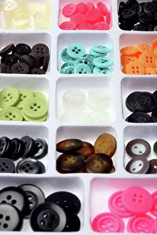 Varied Prints: Various buttons, button collection, sorted