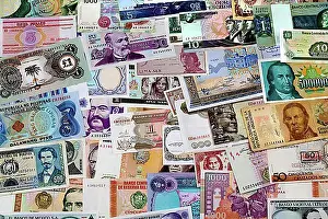 Bill Prints: Various historic international bank notes