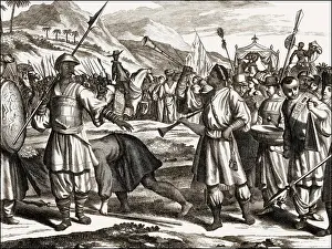 India Prints: Vasco de Gamas arrival at the Samudrin von Calicut