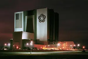 Cape Canaveral Prints: Vehicle Assembly Building at Midnight