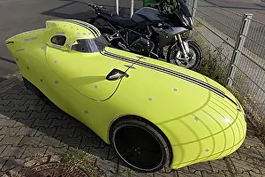 Bicycle Prints: Velomobile Leiba Hybrid, recumbent bike with electric motor
