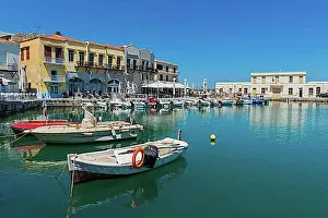 Crete Prints: The Venetian Harbour in the Old Town in Rethymnon, Crete, Greece, Europe