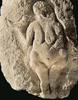 French Woman Prints: Venus of Laussel. 25 mil. -18 mil