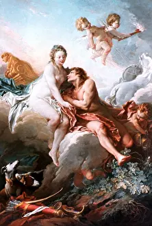 Draughtsman Prints: Venus and Mars, c1725-1770. Artist: Francois Boucher