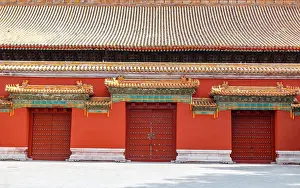 Dekoration Prints: Verbotene Stadt. Palast mit Türen. *** Forbidden City Palace with Doors 1102804018