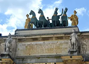 Located Prints: Victory chariot on top of the Arc de Triomphe du Carrousel