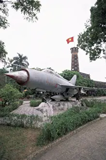 Aircraft Prints: Vietnam, Hanoi, Army Museum, Russian Plane Mig-21, on display outside