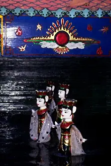 Asian Prints: VIETNAM, HO CHI MINH CITY (SAIGON), WATER-PUPPET SHOW