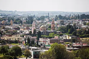 Mexico Prints: View of Acatepec city in Mexico at day