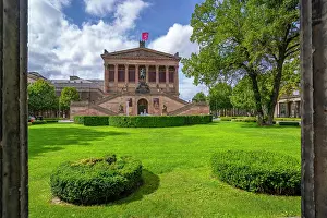 Lawns Prints: View of Alte Nationalgalerie and Kolonnadenhof