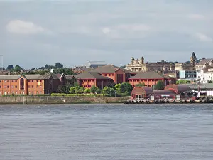 2016 Prints: View of Birkenhead in Liverpool View of Birkenhead skyline across the Mersey river in Liverpool