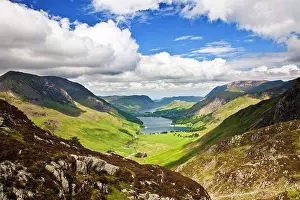 Hills Prints: View over Buttermere and Crummock Water from the Haystacks path
