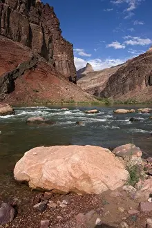 Verticals Prints: View of the Colorado River at Hance Camp located near mile 77 - GRAND CANYON, ARIZONA
