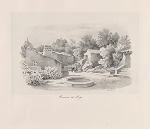 Royal Prints: View of the convent in Sintra 1840 Clementine de Brelaz Sintra (Cintra)