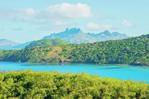 Fiji Prints: View of Drawaqa Island, Waya and Nanuya Balavu Island