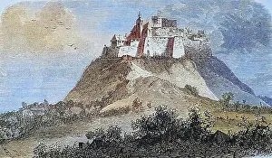Newspaper Prints: View of the fortress Lichtenberg
