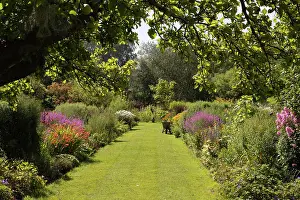 General View Prints: View of gardens. Hampshire Water Mill
