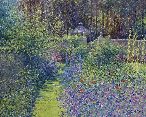 View to Gazebo, Summer, Cerney House 1998 Charles Neal (b.1951/British) Oil on canvas