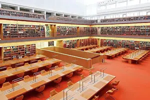 Sciences Prints: View of the general reading room of the Berlin State Library in the Unter den Linden building