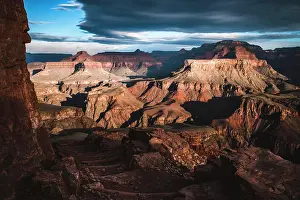 Arizona Prints: View of the Grand Canyon from North Kaibab Trail, Arizona
