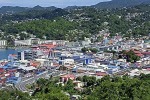 Looking Out Prints: View over the harbour, port of Castries