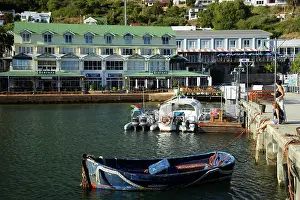 Outdoor Africa Prints: View of harbour at Simons Town Waterfront