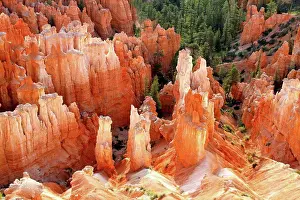 Utah Prints: View of hoodoos and cliffs at dawn