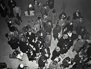 Boarding Prints: View looking down on travelers in New York City