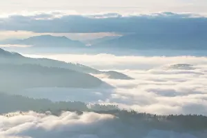 Turiec Prints: View of Mala and Velka Fatra mountain ranges in Turiec, Slovakia
