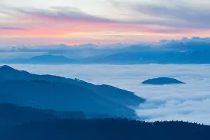 Cumulus Prints: View of Mala and Velka Fatra mountain ranges in Turiec region