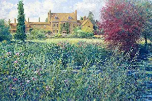 View to the Manor House from the Lily Pond- July, Afternoon 2004 Charles Neal (b.1951/British) Oil on canvas
