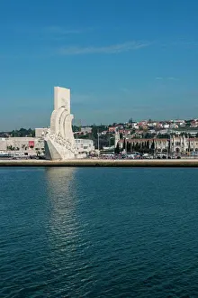 Capital Cities Prints: View of the Monument to the Discoveries from the Tagus River in Lisbon