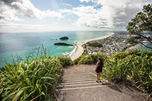 City Scape Prints: The view from the top of The Mount, Mount Maunganui, New Zealand