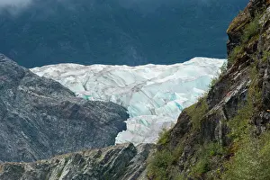 Alaskan Prints: View from the Nugget Falls Trail of Mendenhall Glacier, near Juneau, Alaska, USA
