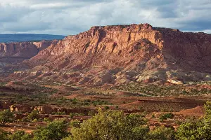 Utah Prints: View from Panorama Point across valley to rugged cliffs of the Waterpocket Fold