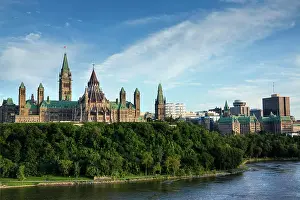 Hilltop Prints: View of the Parliament Buildings and the Ottawa River from Nepean Point