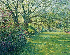 View to Pergola from the Bog Garden-Morning, July 2004 Charles Neal (b.1951 British) Oil on canvas