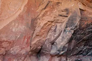 Arizona Prints: View of pictographs dating back up to 10