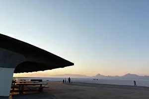 Utah Prints: View from the rest stop at Bonneville Salt Flats in Utah at sunset