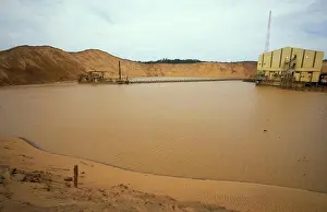 Outdoors Africa Prints: View. Richards Bay Minerals mining operation. Richards Bay. KwaZulu Natal. South Africa