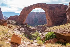 Utah Prints: View across rocky landscape to Rainbow Bridge National Monument
