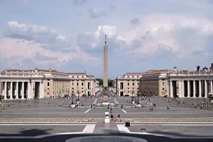Basilica Prints: view of the saint peter square in the vatican city