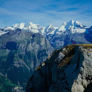 Mountain Chain Prints: View from the summit of the Elsighorn over the Kander valley to the Blümlisalp