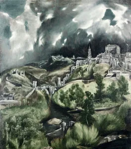 Hilltop Prints: View Of Toledo S.1595 El Greco (1541-1614 Greek) Oil On Canvas Metropolitan Museum of Art
