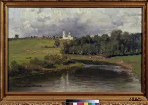 The Wanderers Prints: View of the village Varvarino by Repin