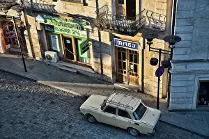 Vehicle Prints: Views of an old Lada car in Kutaisi, Georgia