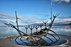 Aluminium Prints: Views of the Sun Voyager, Reykjavik, Iceland