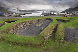 Harbor Prints: Viking longhouse dating from the 10th century